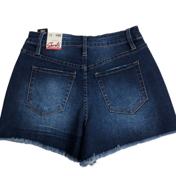 YMI Hybrid Dream High Rise Frayed Hem Shorts SZ 3/26 NWT - Picture 3 of 4